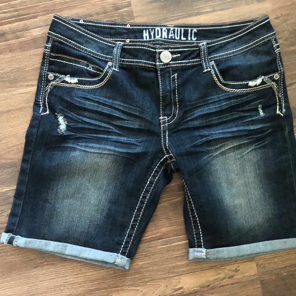 Women’s hydraulic denim Bermuda shorts 15/16